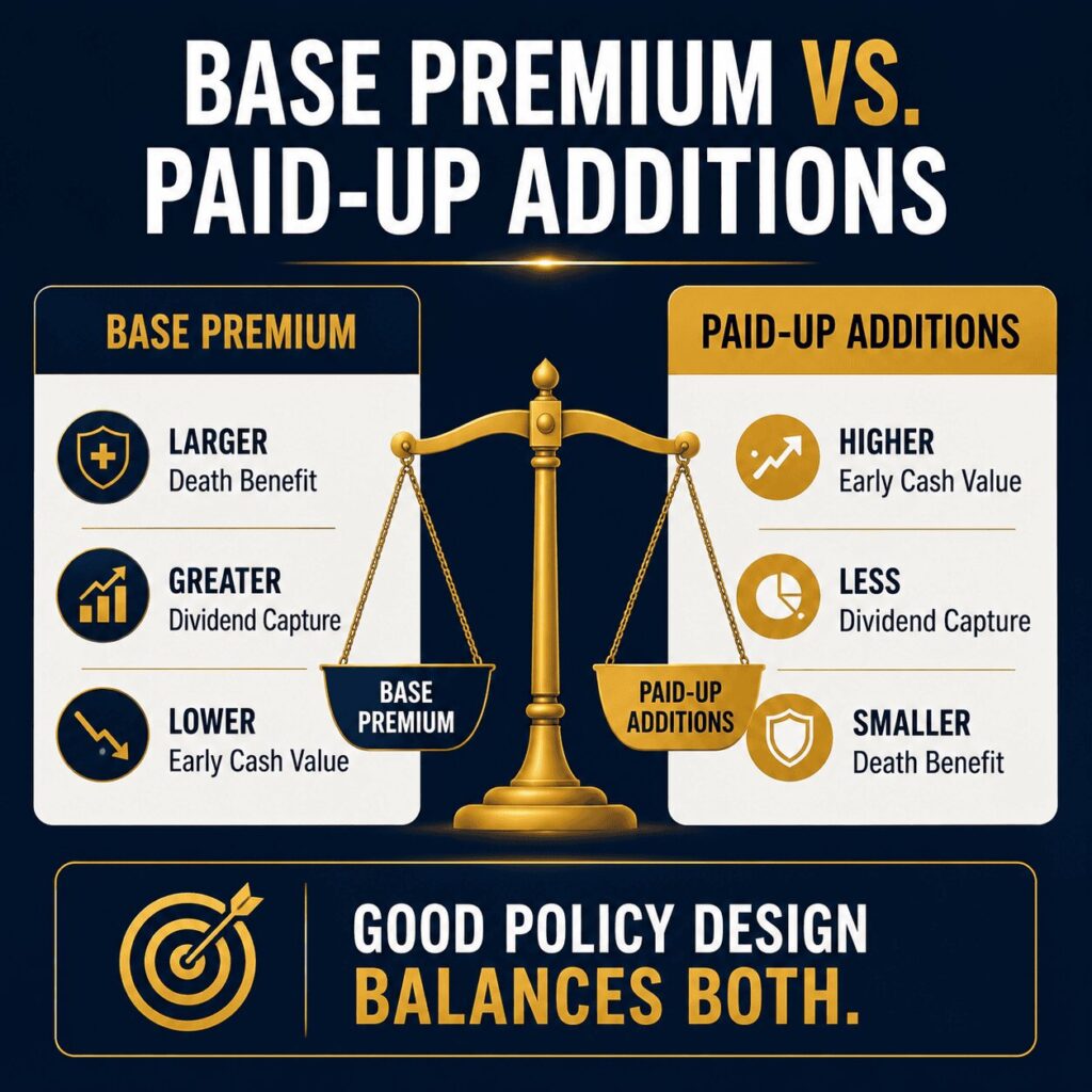 Base Premium vs Paid-Up Additions