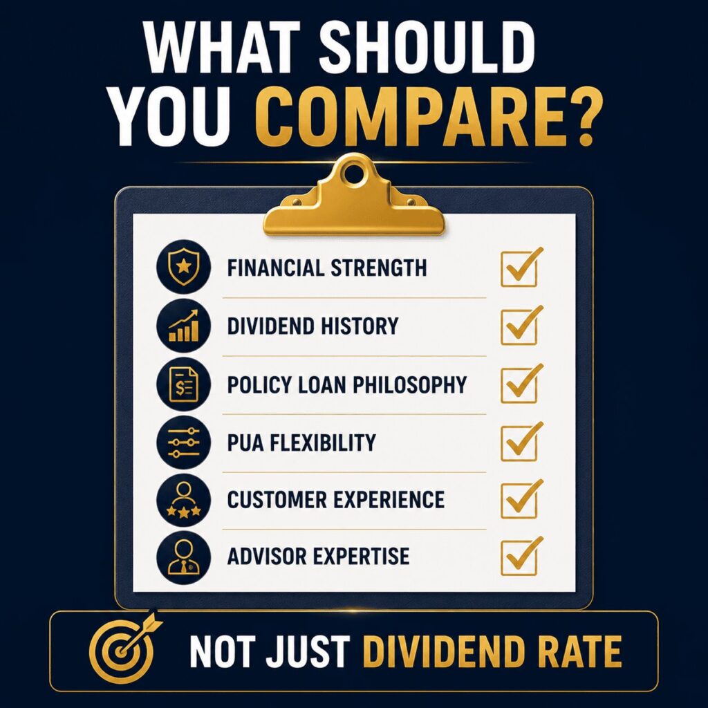 What should you compare in dividend rate?