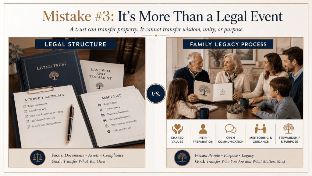 Legal Structure vs Family Legacy Process